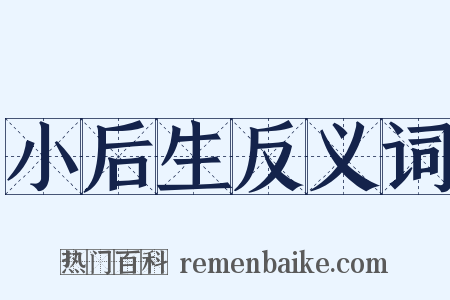 小后生反义词是什么意思的图片